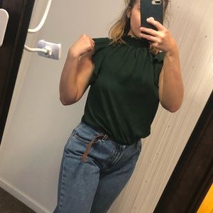Forrest green blouse